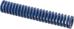 Associated Spring Raymond - 25mm Hole Diam, 12.5mm Rod Diam, 5-1/2" Free Length, Blue Die Spring - 1206.4 N Max Deflection, 52mm Max Deflection, Medium Duty, Chromium Alloy Steel - Apex Tool & Supply