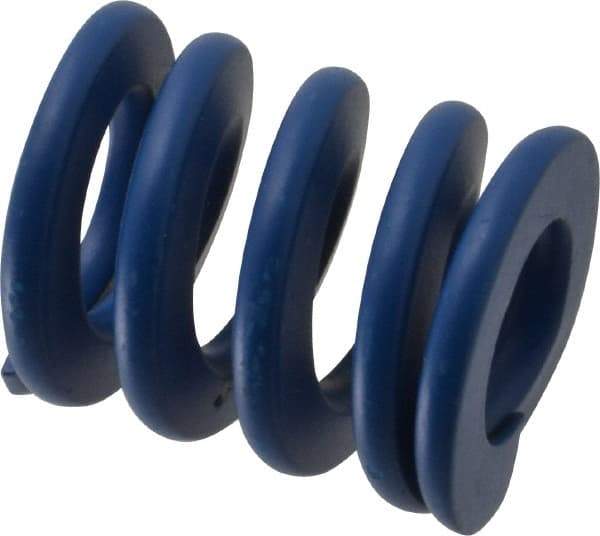Associated Spring Raymond - 32mm Hole Diam, 16mm Rod Diam, 1-1/2" Free Length, Blue Die Spring - 2590 N Max Deflection, 14mm Max Deflection, Medium Duty, Chromium Alloy Steel - Apex Tool & Supply