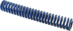 Associated Spring Raymond - 50mm Hole Diam, 25mm Rod Diam, 12" Free Length, Blue Die Spring - 4400.3999 N Max Deflection, 114mm Max Deflection, Medium Duty, Chromium Alloy Steel - Apex Tool & Supply