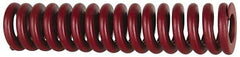 Associated Spring Raymond - 25mm Hole Diam, 12.5mm Rod Diam, 4-1/2" Free Length, Red Die Spring - 2275 N Max Deflection, 35mm Max Deflection, Strong Duty, Chromium Alloy Steel - Apex Tool & Supply