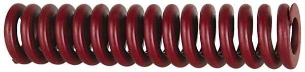 Associated Spring Raymond - 40mm Hole Diam, 20mm Rod Diam, 3-1/2" Free Length, Red Die Spring - 5130 N Max Deflection, 27mm Max Deflection, Strong Duty, Chromium Alloy Steel - Apex Tool & Supply