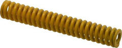 Associated Spring Raymond - 10mm Hole Diam, 5mm Rod Diam, 2-1/2" Free Length, Yellow Die Spring - 211.2 N Max Deflection, 16mm Max Deflection, Extra Strong, Chromium Alloy Steel - Apex Tool & Supply