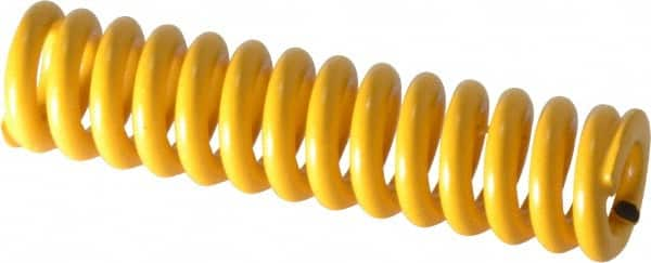 Associated Spring Raymond - 12.5mm Hole Diam, 6.3mm Rod Diam, 2" Free Length, Yellow Die Spring - Apex Tool & Supply