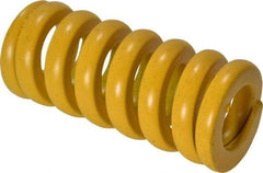 Associated Spring Raymond - 20mm Hole Diam, 10mm Rod Diam, 1-3/4" Free Length, Yellow Die Spring - 1639 N Max Deflection, 11mm Max Deflection, Extra Strong, Chromium Alloy Steel - Apex Tool & Supply