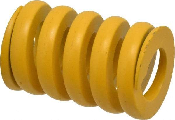 Associated Spring Raymond - 50mm Hole Diam, 25mm Rod Diam, 3-1/2" Free Length, Yellow Die Spring - 10868 N Max Deflection, 19mm Max Deflection, Extra Strong, Chromium Alloy Steel - Apex Tool & Supply