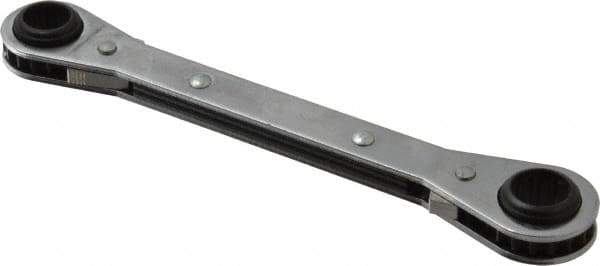 Proto - 13mm x 14mm 12 Point Reversible Ratcheting Box Wrench - Double End, 1-5/8" Head Diam x 1/2" Head Thickness, 6" OAL, Steel, Chrome Finish - Apex Tool & Supply