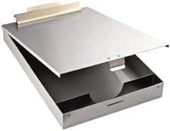 Saunders - 13-3/8 Inch Long x 9 Inch Wide x 1 Inch High, Clip Board - Silver - Apex Tool & Supply