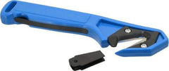ICT - Fixed Safety Cutter - 1-3/4" Blade, Blue & Black ABS Handle, 2 Blades Included - Apex Tool & Supply