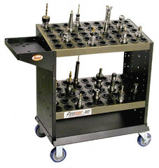 Huot - 52 Tool Capacity, 50 Taper Size SuperScoot CNC Tool Cart - Apex Tool & Supply