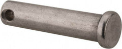 Made in USA - 3/8" Pin Diam, 1-5/8" OAL, Standard Clevis Pin - 5/32" Hole, 1-15/32" Usable Length, Uncoated Stainless Steel - Apex Tool & Supply