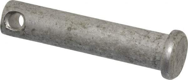 Made in USA - 3/8" Pin Diam, 1-3/4" OAL, Standard Clevis Pin - 5/32" Hole, 1-19/32" Usable Length, Uncoated Stainless Steel - Apex Tool & Supply