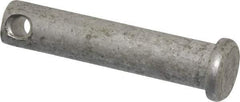Made in USA - 3/8" Pin Diam, 1-3/4" OAL, Standard Clevis Pin - 5/32" Hole, 1-19/32" Usable Length, Uncoated Stainless Steel - Apex Tool & Supply