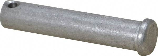 Made in USA - 1/2" Pin Diam, 2-1/2" OAL, Standard Clevis Pin - 5/32" Hole, 2-11/32" Usable Length, Uncoated Stainless Steel - Apex Tool & Supply