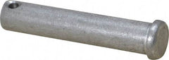 Made in USA - 1/2" Pin Diam, 2-1/2" OAL, Standard Clevis Pin - 5/32" Hole, 2-11/32" Usable Length, Uncoated Stainless Steel - Apex Tool & Supply