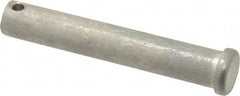 Made in USA - 1/2" Pin Diam, 3" OAL, Standard Clevis Pin - 5/32" Hole, 2-27/32" Usable Length, Uncoated Stainless Steel - Apex Tool & Supply