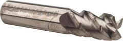 Accupro - 3/8" Diam, 5/8" LOC, 4 Flute Solid Carbide Roughing & Finishing Square End Mill - Uncoated, 2" OAL, 3/8" Shank Diam, Straight Shank, 40° Helix, Centercutting, Stub Length - Apex Tool & Supply
