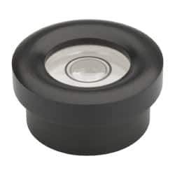 Geier & Bluhm, Inc. - 0.734 Inch Base Diameter x 0.44 Inch Overall Height, 1 Circle, Brass Bull's Eye Circular Level - 0.276 Inch Vial Diameter, 0.495 Inch Inner Diameter, 0.1 Inch Sensitivity, -40 to 165°F - Apex Tool & Supply