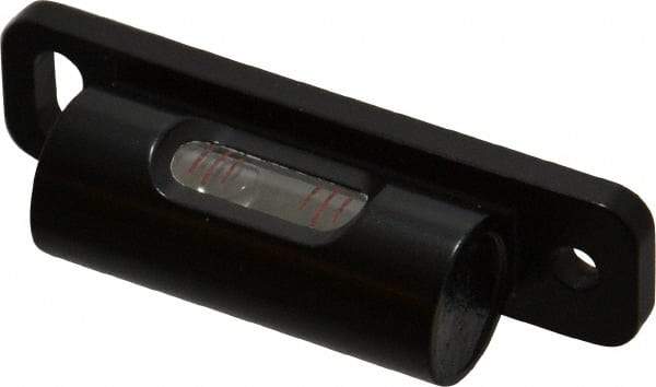 Geier & Bluhm, Inc. - 2 Inch Long, Vertical, Brass Tubular and Pocket Level - 0.1 Inch Sensitivity, 1/2 Inch High/Diameter, Black Lacquer, 1 Vial - Apex Tool & Supply