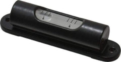 Geier & Bluhm, Inc. - 2-1/2 Inch Long, Horizontal, Brass, Plate Mounting, Tubular and Pocket Level - 2 mm Sensitivity, 5/8 Inch High/Diameter, Black Lacquer, 1 Vial - Apex Tool & Supply