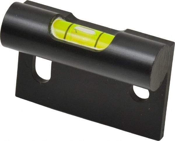 Geier & Bluhm, Inc. - 1-1/2 Inch Long, Vertical, Brass Tubular and Pocket Level - 0.1 Inch Sensitivity, 1-3/32 Inch High/Diameter, Black Lacquer, 1 Vial - Apex Tool & Supply