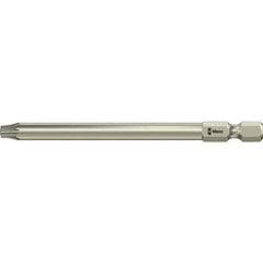 Wera - 1/4" Tamper Proof Torx Bit - 1/4" Drive, 89mm OAL - Apex Tool & Supply