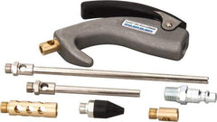 Guardair - 7 Piece Laser Palm Switch Air Gun Kit - 1/4 Inlet, 120 Max psi, Aluminum Hose - Apex Tool & Supply
