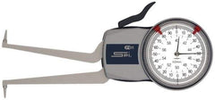SPI - 40 to 60mm Inside Dial Caliper Gage - 0.01mm Graduation, 0.03mm Accuracy, 85mm Leg Length, 8.3mm Deep x 1.2mm Wide Groove, Ball Contact Points - Apex Tool & Supply