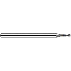 Fraisa - 0.5mm, 0.6mm LOC, 40mm OAL, 2 Flute Solid Carbide Square End Mill - Apex Tool & Supply