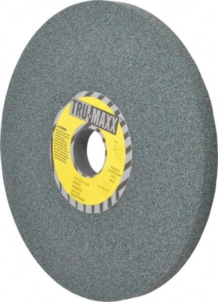 Tru-Maxx - 8" Diam x 1-1/4" Hole x 1/2" Thick, I Hardness, 60 Grit Surface Grinding Wheel - Silicon Carbide, Type 1, Medium Grade, 3,600 Max RPM, Vitrified Bond, No Recess - Apex Tool & Supply