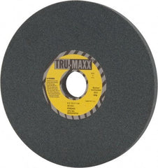 Tru-Maxx - 8" Diam x 1-1/4" Hole x 1/2" Thick, I Hardness, 100 Grit Surface Grinding Wheel - Silicon Carbide, Type 1, Fine Grade, 3,600 Max RPM, Vitrified Bond, No Recess - Apex Tool & Supply