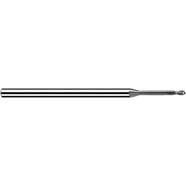 Fraisa - 1.2mm Diam, 1.44mm LOC, 2 Flute Solid Carbide Ball End Mill - Apex Tool & Supply