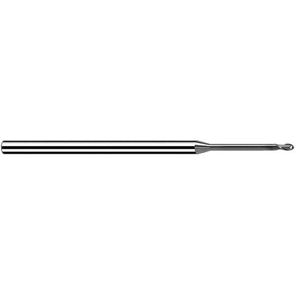 Fraisa - 3mm Diam, 3.6mm LOC, 2 Flute Solid Carbide Ball End Mill - Apex Tool & Supply