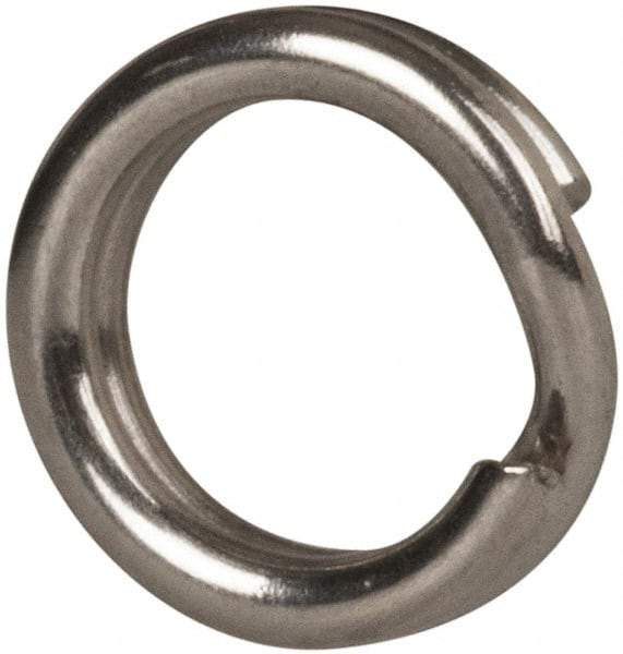 Made in USA - 0.15" ID, 0.22" OD, 0.054" Thick, Split Ring - Grade 2 Spring Steel, Zinc-Plated Finish - Apex Tool & Supply