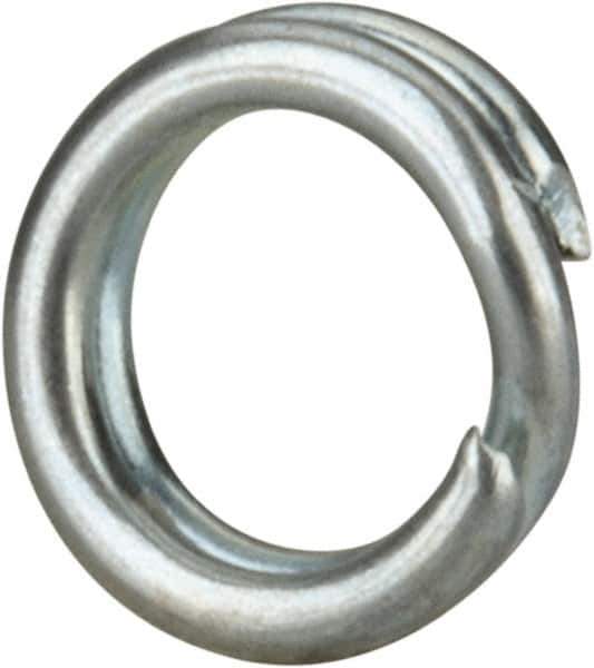 Made in USA - 0.174" ID, 0.254" OD, 0.062" Thick, Split Ring - Grade 2 Spring Steel, Zinc-Plated Finish - Apex Tool & Supply