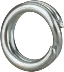 Made in USA - 0.174" ID, 0.254" OD, 0.062" Thick, Split Ring - Grade 2 Spring Steel, Zinc-Plated Finish - Apex Tool & Supply