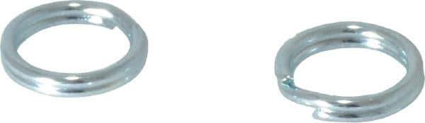 Made in USA - 0.288" ID, 0.38" OD, 0.068" Thick, Split Ring - Grade 2 Spring Steel, Zinc-Plated Finish - Apex Tool & Supply