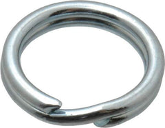 Made in USA - 0.328" ID, 0.43" OD, 0.074" Thick, Split Ring - Grade 2 Spring Steel, Zinc-Plated Finish - Apex Tool & Supply