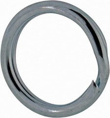 Made in USA - 0.382" ID, 0.484" OD, 0.074" Thick, Split Ring - Grade 2 Spring Steel, Zinc-Plated Finish - Apex Tool & Supply