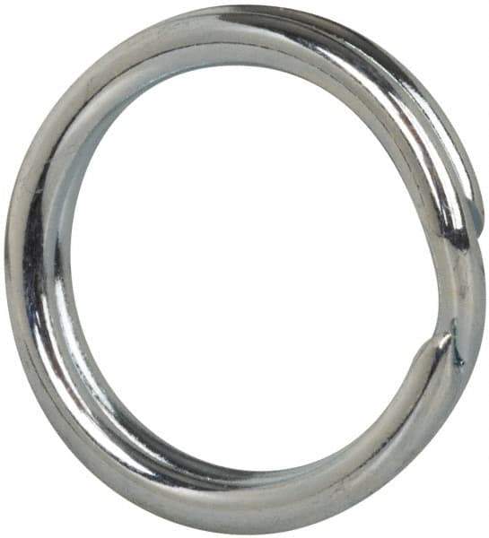 Made in USA - 0.428" ID, 0.542" OD, 0.083" Thick, Split Ring - Grade 2 Spring Steel, Zinc-Plated Finish - Apex Tool & Supply