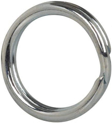 Made in USA - 0.428" ID, 0.542" OD, 0.083" Thick, Split Ring - Grade 2 Spring Steel, Zinc-Plated Finish - Apex Tool & Supply