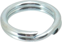 Made in USA - 0.46" ID, 0.604" OD, 0.105" Thick, Split Ring - Grade 2 Spring Steel, Zinc-Plated Finish - Apex Tool & Supply