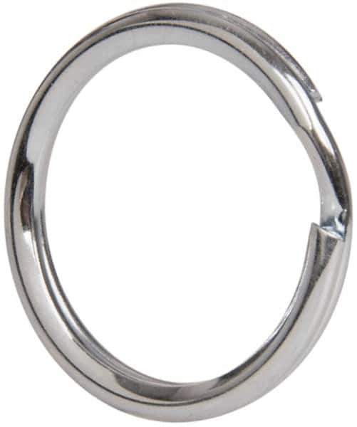Made in USA - 0.802" ID, 0.97" OD, 0.11" Thick, Split Ring - Grade 2 Spring Steel, Zinc-Plated Finish - Apex Tool & Supply