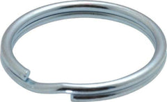 Made in USA - 1.159" ID, 1-3/8" OD, 0.142" Thick, Split Ring - Grade 2 Spring Steel, Zinc-Plated Finish - Apex Tool & Supply