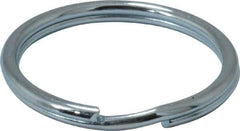 Made in USA - 1.264" ID, 1.48" OD, 0.142" Thick, Split Ring - Grade 2 Spring Steel, Zinc-Plated Finish - Apex Tool & Supply