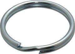 Made in USA - 1.396" ID, 1.64" OD, 0.168" Thick, Split Ring - Grade 2 Spring Steel, Zinc-Plated Finish - Apex Tool & Supply