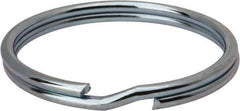 Made in USA - 1.635" ID, 1.865" OD, 0.175" Thick, Split Ring - Grade 2 Spring Steel, Zinc-Plated Finish - Apex Tool & Supply