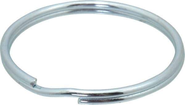 Made in USA - 2.016" ID, 2.24" OD, 0.18" Thick, Split Ring - Grade 2 Spring Steel, Zinc-Plated Finish - Apex Tool & Supply
