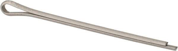Made in USA - 1/16" Diam x 1-1/4" Long Extended Prong Cotter Pin - Grade 18-8, Uncoated, Stainless Steel - Apex Tool & Supply