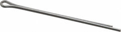 Made in USA - 1/16" Diam x 1-1/2" Long Extended Prong Cotter Pin - Grade 18-8, Uncoated, Stainless Steel - Apex Tool & Supply