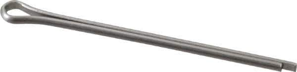Made in USA - 3/32" Diam x 1-3/4" Long Extended Prong Cotter Pin - Grade 18-8, Uncoated, Stainless Steel - Apex Tool & Supply